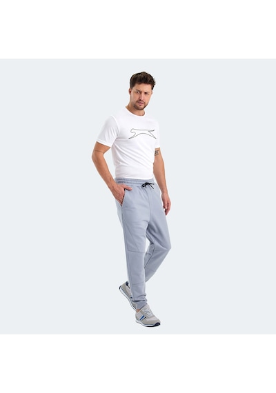 Slazenger NADAB Erkek Cepli Dar Paça Gri Eşofman Altı