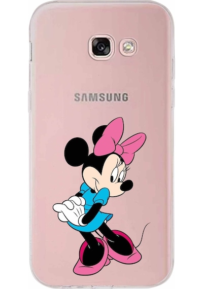 Samsung Galaxy Uyumlu A5 2017 Kapak Minnie Mouse Tasarımlı Şeffaf Silikon Kılıf