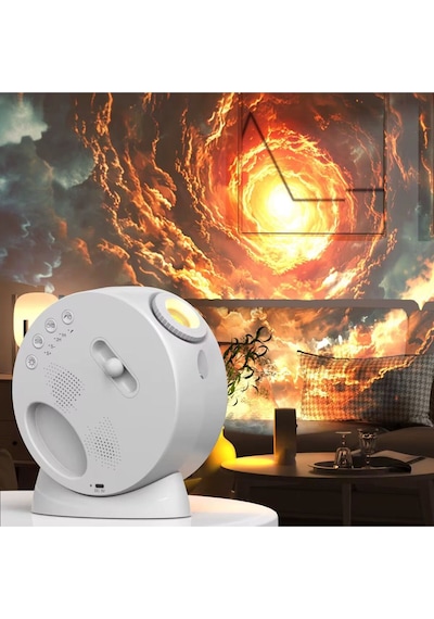 4k Yıldız Gece Lambası & Galaxy Projektör Çalar Saatli, Uyandırma Lambası, Tavan Işık Efekti