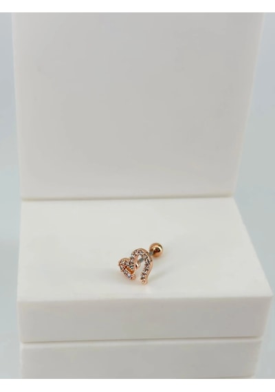 Rose Zirkon Taşlı Uç Kısmı : Pirinç Kıkırdak Bar Uzunluğu : 6 Mm / Bar Kalınlığı 0.8 Mm / Top Boyu 3 Mm - Pt0064-2