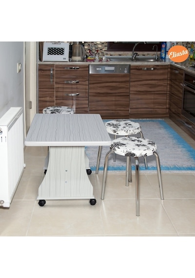 Eliusta_Ticaret Mdf Orta Sehpa Tekerlekli Masa Yemek Masası Ofis Masası Fırsat
