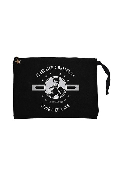 Muhammad Ali Butterfly Siyah Clutch Astarlı Cüzdan / El Çantası Siyah