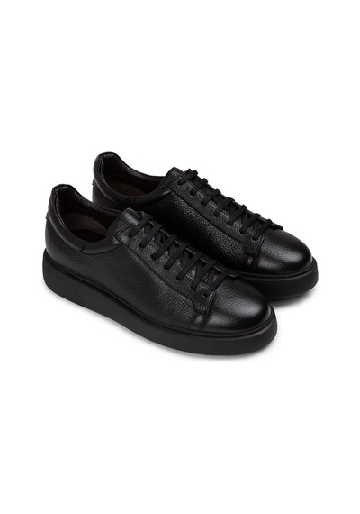 Deery Hakiki Deri Siyah Erkek Sneaker Ayakkabı - 01954msyhe04 Siyah