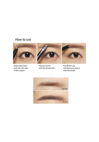 Uzun Süre Kalıcı, Asansörlü Kaş Kalemi Perfect Eyebrow Styler Brown Çok Renkli