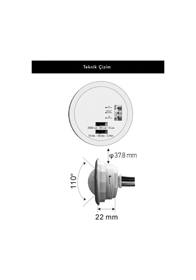 Sensörlü Led Tavan Armatür 6500k 300 70 Mm - 927373703 Diğer