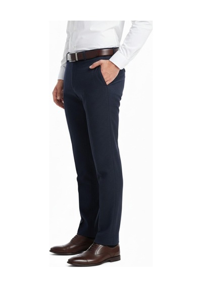 Günce Erkek Regular Fit Çizgili Kumaş Pantolon Likra Kumaş Bgl-st05036 Lacivert
