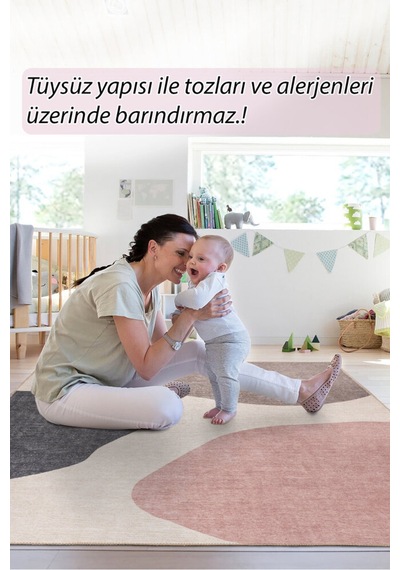 Foldy Modern Desenli Dokuma Taban Dekoratif Renkli Halı Fl 42 Renkli 6
