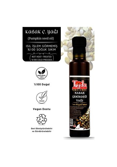 Tijda Kabak Çekirdeği Yağı Soğuk Sıkım 250 ML