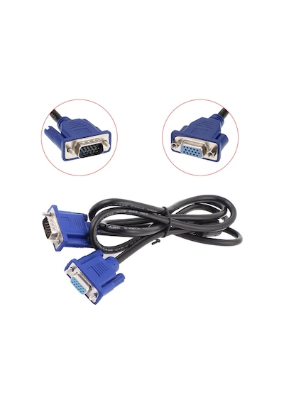 Vga Uzatma Kablosu Erkek / Dişi Vga Kablo 1.5M