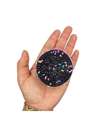 Yuvarlak Bisküvi Şekilli Squishy Taba Sukuşi Yumuşacık 6,5 Cm Sukuşi - 1 Adet