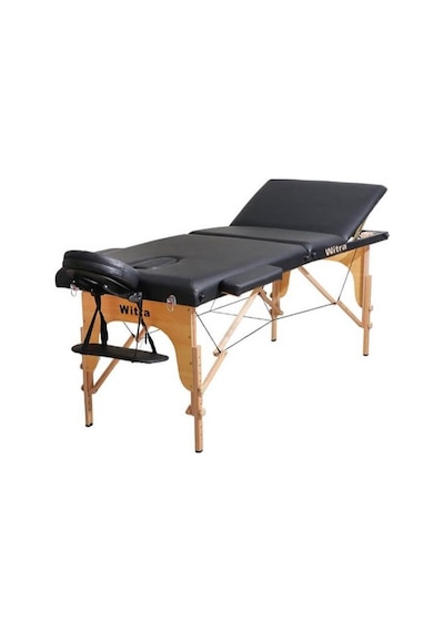 Medkaltec Siyah Katlanabilir Masaj Yatağı 250 Kg Kapasiteli