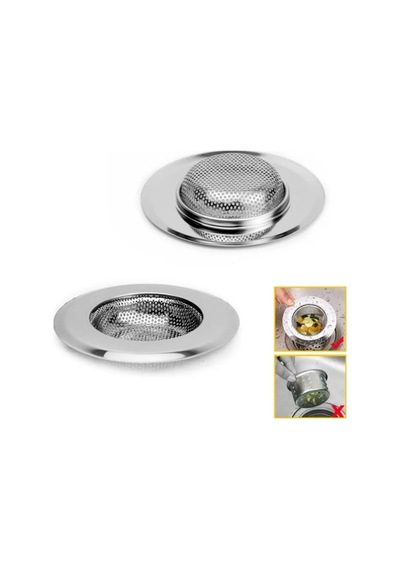 1 Adet Pratik Paslanmaz Çelik Lavabo Süzgeci 9 Cm Çelik Mutfak Lavabo Süzgeci Evye Süzgeç