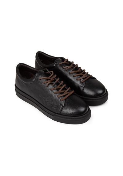 Deery Erkek Hakiki Deri Siyah Sneaker Ayakkabı - 02004msyhc01 Siyah