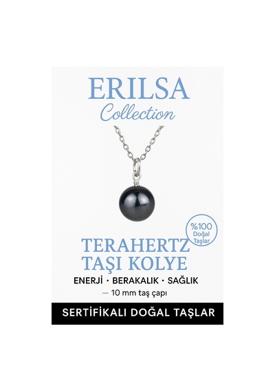 Erilsa Sertifikalı Terahertz Taşı Kolye Zihinsel Berraklık Titreşim Taşı Çok Renkli