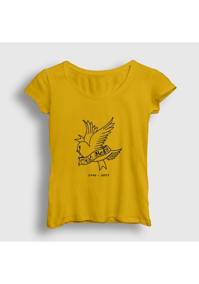Presmono Kadın Cry Baby Lil Peep T-shirt Sarı