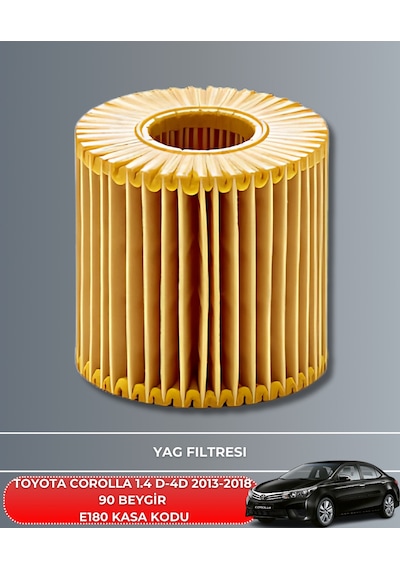 Toyota Corolla 1.4 D-4d 2013-2014-2015-2016-2017-2018 90 Beygir Filtre - Yağ Bakım Seti