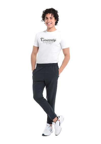Slazenger GRIET Erkek Fermuar Cepli Dar Paça Koyu Gri Eşofman Altı