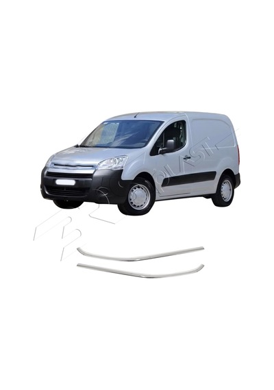 Citroen Berlingo Uyumlu 2019 Ve Üzeri Krom Cam Çıtası 2 Parça Paslanmaz Çelik