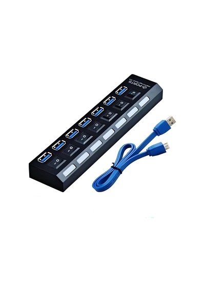 Lexroo A5258 7 Portlu Usb 3.0 Hub Anahtarlı Çoklayıcı Çoğaltıcı Switch