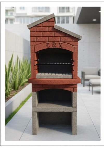 Mangal Barbekü 70 Lik Model Barbekü Gross Gri - Kırmızı
