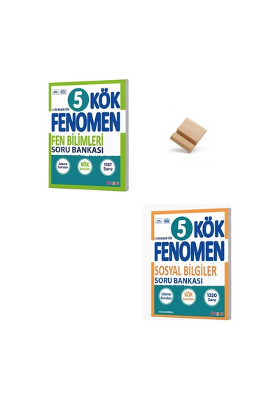 Fenomen 5. Sınıf Maarif Fen Bilimleri Ve Sosyal Bilgiler Kök Soru Bankası + Telefon Standı