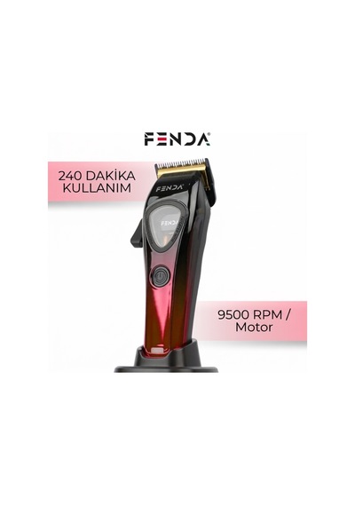 Fenda Profesyonel Saç Kesme Makinesi Kırmızı Fndsacks0007