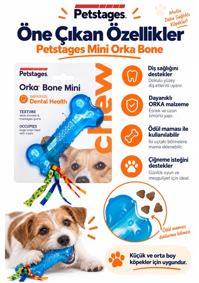 Petstages Mini Orka Bone Kemik Şeklinde Köpek Oyuncağı