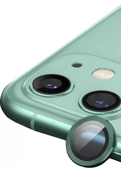 Mey İthalat Apple iPhone Uyumlu, 11 Raze Metal Kamera Lens - Yeşil