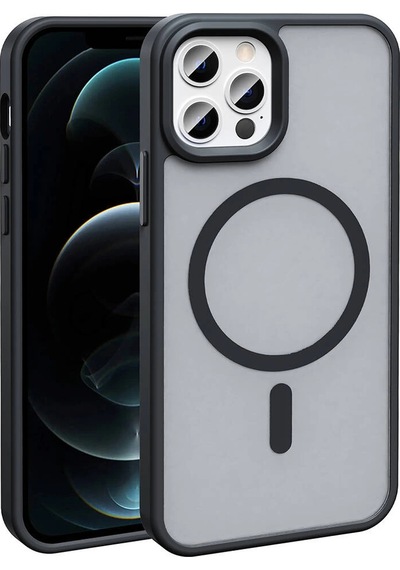 Apple Uyumlu iPhone 12 Pro Max Kılıf M-safe Şarj Özellikli Mat Arka Yüzey Zore Sio Kapak