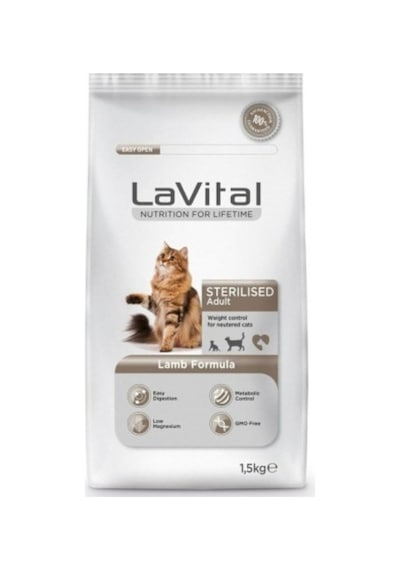 Lavital Kuzulu Kısırlaştırılmış Kedi Maması 1.5kg