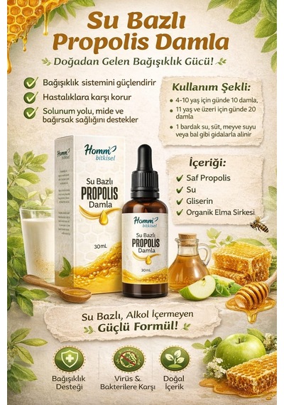 Homm Vita Su Bazlı Propolis Damla 30 ML