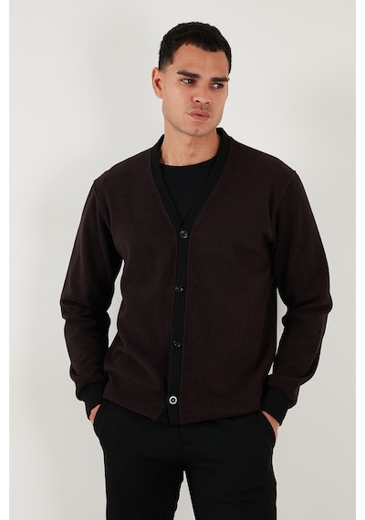 Buratti Pamuklu Regular Fit Düğmeli V Yaka 2'Li Paket Erkek Hırka 456205S2 Bordo-Lacivert Buratti Pamuklu Regular Fit Düğmeli V Yaka 2'Li Paket Erkek Hırka 456205S2 Bordo-Lacivert