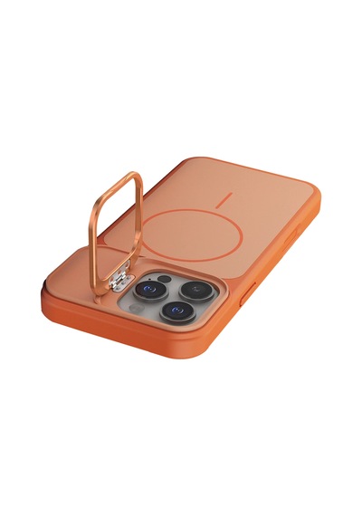Csmtex 4 Joko Apple Uyumlu iPhone 16 Pro Max Pale Magsafe Standlı Kapak - Turuncu