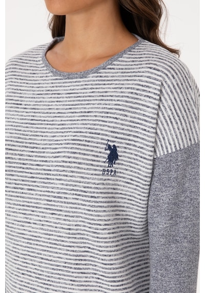 U.s. Polo Assn. Kadın Gri Melanj Pijama Takım 50318875-vr086 Gri Melanj