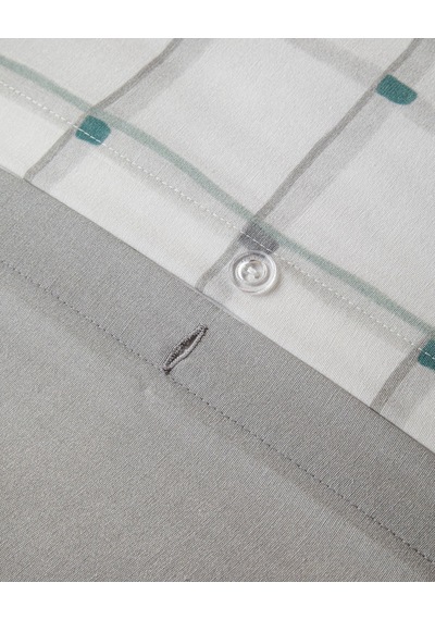 Stripe Harmony Kolay Ütülenir Çift Kişilik Nevresim Seti 200x220 Cm Gri-yeşil