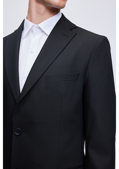 Hatemoğlu Siyah Comfort Fit Desenli Mono Yaka Klasik Takım Elbise 33181024t013 991 Siyah
