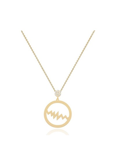 Diamond Line-Gülaylar - Sarı Altın 14 Ayar Nabız Kolye N11.25250