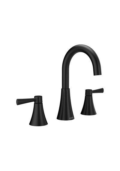 Moen Ronan Mat Siyah İki Kulplu Yaygın Modern Banyo Bataryası, Va Diğer