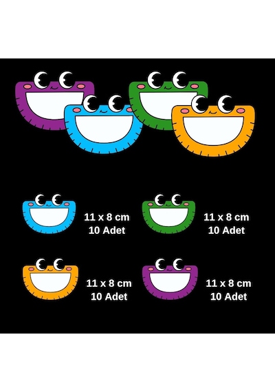 Öğrenci Yaka Ve Dolap İsim Kartları 40'lı Paket