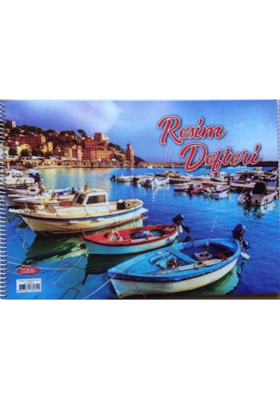 Resim Defteri 15 Yaprak Orta Boy Spiralli Telli 25x35