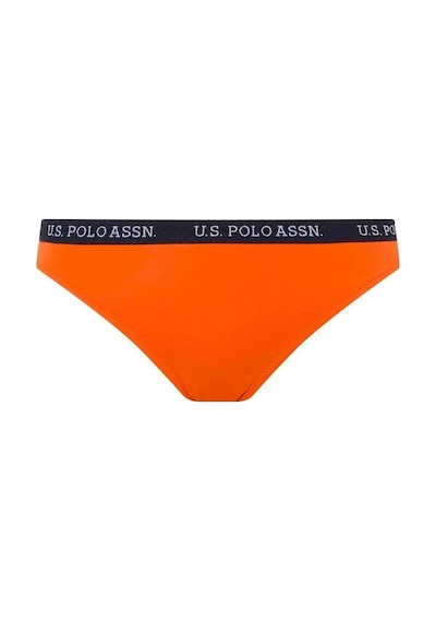 U.S. Polo Assn. Kadın Turuncu Kalın Kenarlı Lastikli Bikini Alt Turuncu