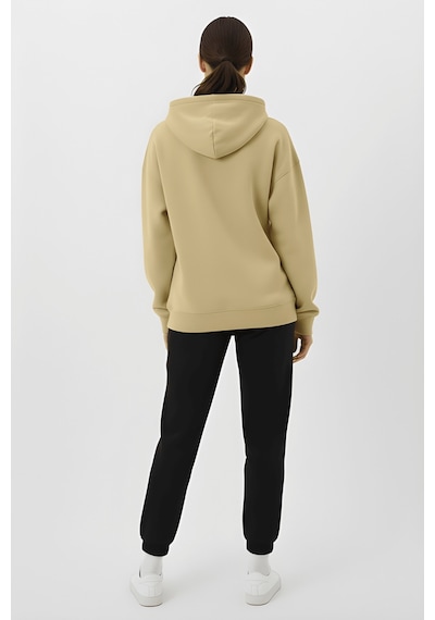 Uyguntarz Unisex Yumuşak Dokulu 3 İplik Cream Oversize Sweatshirt Bej