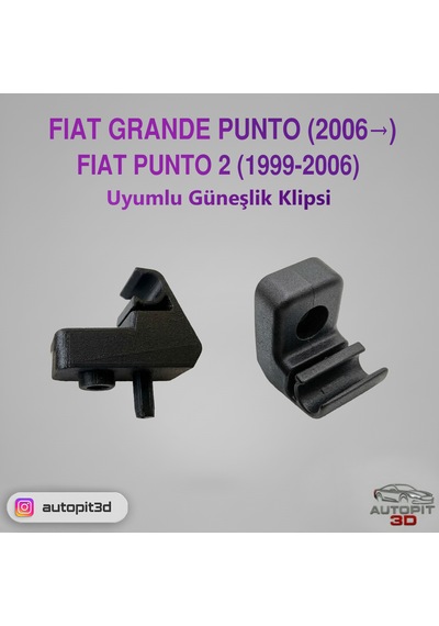Fıat Grande Punto 2006 / Fıat Punto 2 1999 2006 Uyumlu Güneşlik Klipsi Uyumlu Güneşlik Klipsi