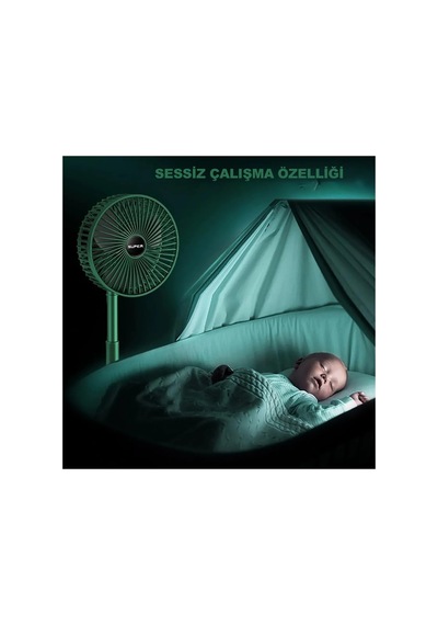 Masaüstü Vantilatör Şarjlı Vantilatör 3 Kademeli Fan Masa Üstü Telefon Tutcaklı Vantilatör Beyaz - 639472251