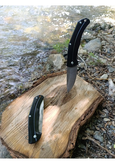 El Yapımı Outdoor Kamp Çakısı Siyah - Sarı