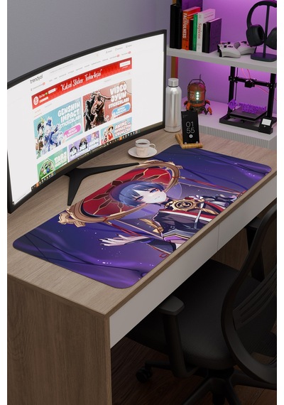 Wanderer Genshin Impact Anime Gacha V1 - 90x40 Xxl Gaming Mouse Pad Fare Altlığı