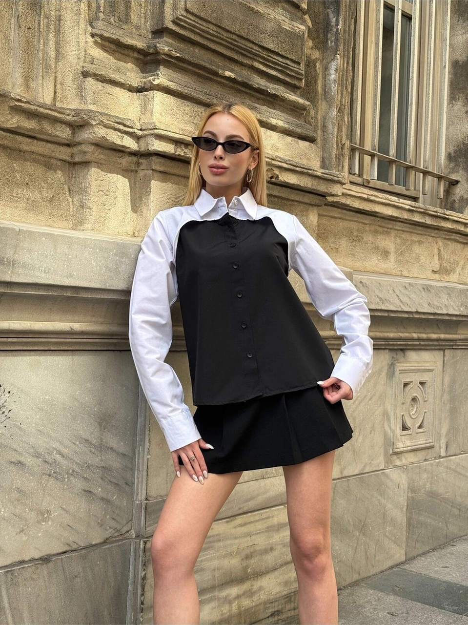 Mamayaga Kadın Tasarım Design İki Parça Şık Curve Tesettüre Uygun Büyük Beden %100 Cotton Uzun Kol Gömlek Siyah Mamayaga Kadın Tasarım Design İki Parça Şık Curve Tesettüre Uygun Büyük Beden %100 Cotton Uzun Kol Gömlek Siyah