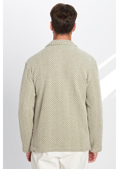 Tudors Erkek Relax Fit Rahat Kesim Örme Çift Cepli Çıtçıtlı Armürlü Gömlek-32607 Haki