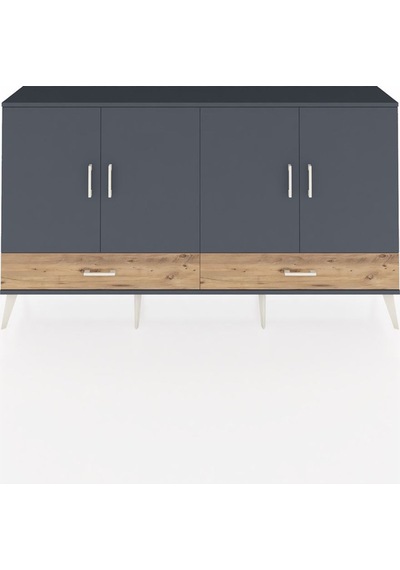 Arges Konsol 6 Raflı 2 Çekmeceli 4 Kapaklı 176x30x99 Antrasit-ant Antrasit-antrasit/çam Arges Konsol 6 Raflı 2 Çekmeceli 4 Kapaklı 176x30x99 Antrasit-ant Antrasit-antrasit/çam
