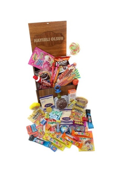 Nostaljik Bakkal Ahşap Hediye Kutusu Küçük Boy ( Hayırlı Olsun ) (502521559)